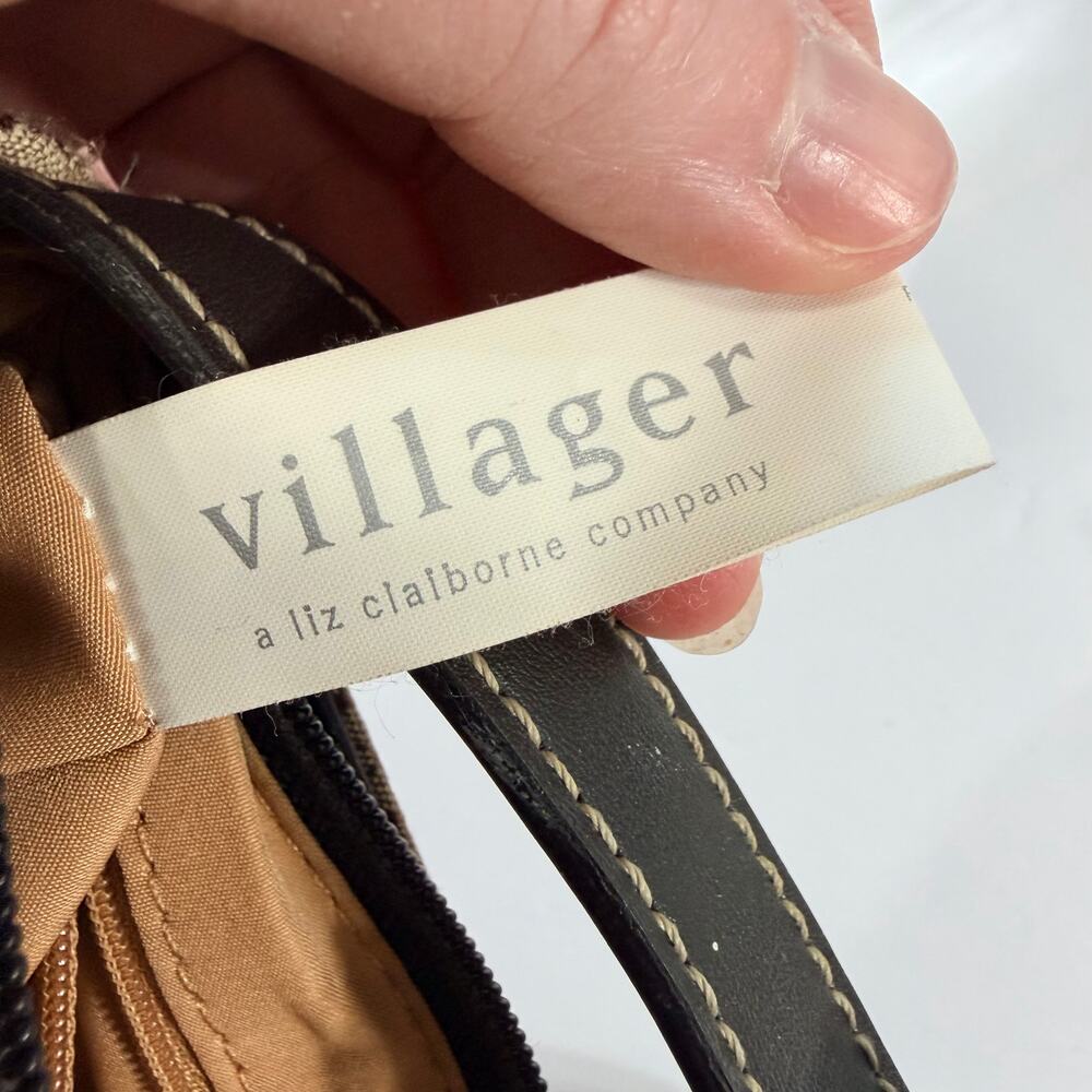 Y2K Villager Womens Purse Shoulder Bag Handbag Brown Black Retro - Picture 11 of 12